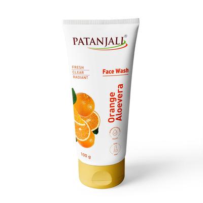 Orange Aloe Vera Face Wash 100g Pack Gentle Cleanser Refreshes Skin Natural Care All Types