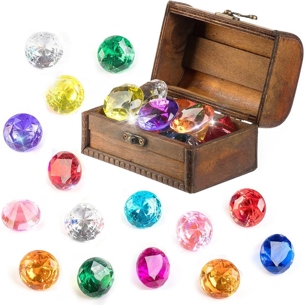Diving Pool Toy Diamond Box Pirate Box Underwater Diving Throwing Toy Set Swimming Training Gift Toy