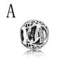 2022 New Openwork A -Z Letter Charm Diy Fine Beads Fit Original Fashion Charms Silver 925 Bracelet Jewelry For Women Men D009