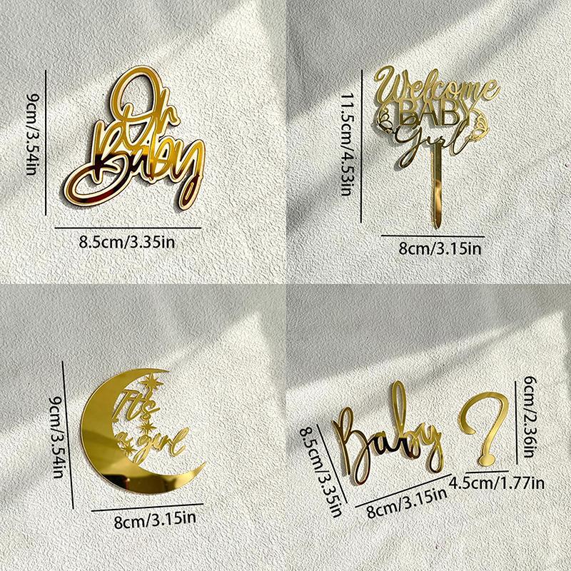 Alles Gute zum Geburtstag Kuchendekoration Gold Geburtstagstorte Seitendekoration Dessert Acryl Dekoration Babyparty Geburtstagsfeier Zubehör Geschenk