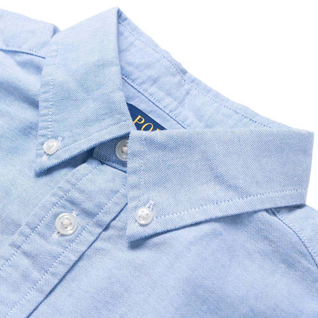 Koszula Polo Ralph Lauren Jednolity kolor Haft logo Jednorzędowa Kołnierzyk Długi rękaw Bluzki dla dzieci Niebieski CWPOWOVY6820539-400
