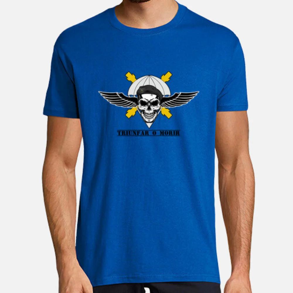 Bripac Paracaidista "Triunfar O Morir " T-Shirt Short Sleeve Casual Cotton O-Neck Summer Shirt Size S-3XL