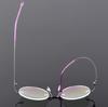 1.61 index Lenses No-Rim Circular Shortsighted Spectacles Rx Eyewear Anti-blue Light Myopia Glasses -0.5 -0.75 To -6
