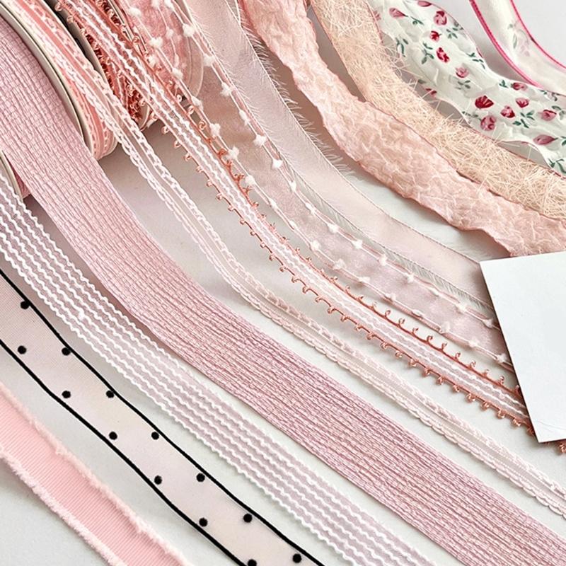 Flower Bouquet Decorative Ribbon Girly Style Series Bowknot Crafting Ribbon Handmade Gift Wrapping Binding Streamers