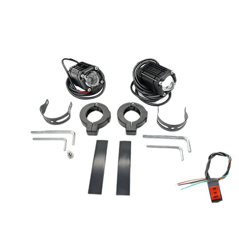 A28G-High Motorcycle Spotlight Led Headlight Featuring High/Low Beams White/Yellow Dual Lighting Strobe Functionality