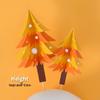 Forest Leaves Cake Topper: Apple & Coconut Tree Decor with Free Shipping