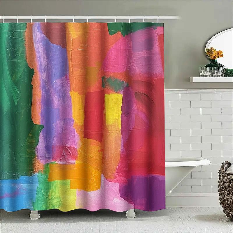 Colorful Textured Shower Curtain Modern Bath Decor For Home Kitchen Bathroom Available In Multiple Sizes Colors!