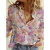Women 2026 Autumn Blouse Multi Colored Floral Print Lapel Button Up Women's Shirt Long Sleeve Elegant Daily Office Ladies Blouse