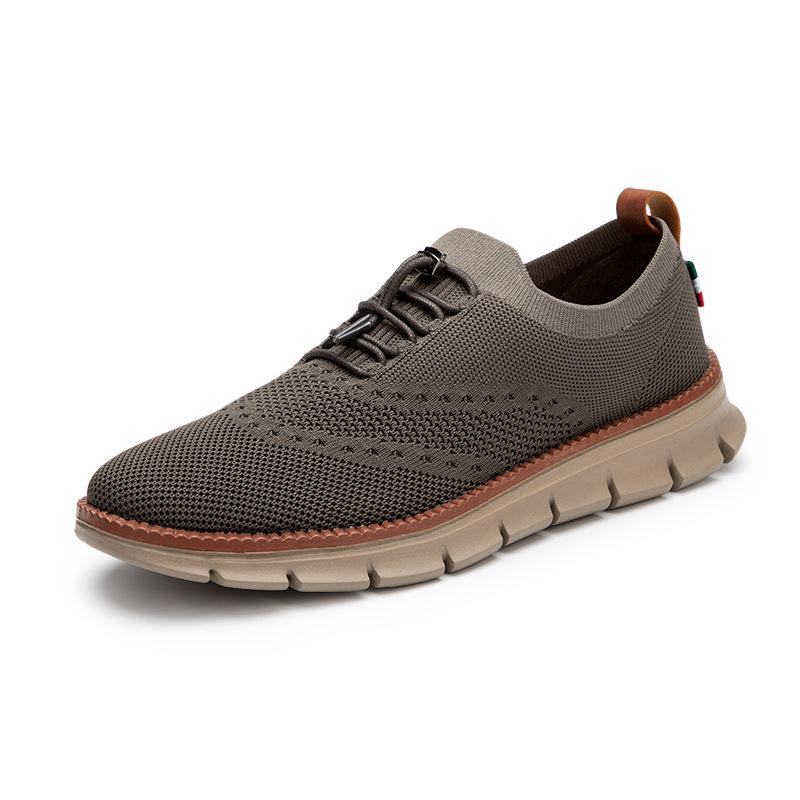 Large size spring and autumn new British style casual shoes breathable sports shoes fly-woven mesh shoes