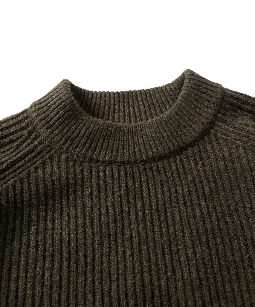 ESFAI 2 Tone Crew Neck Knit (Olive)