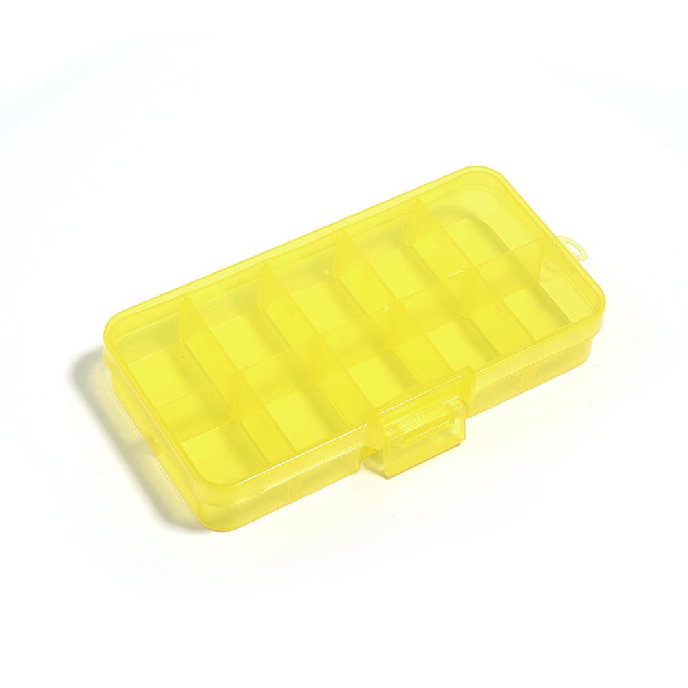 10-15 Grids Plastic Transparent Storage Box Square Adjustable Organizer with Cover for Jewelry Beading Compartment Storage Case