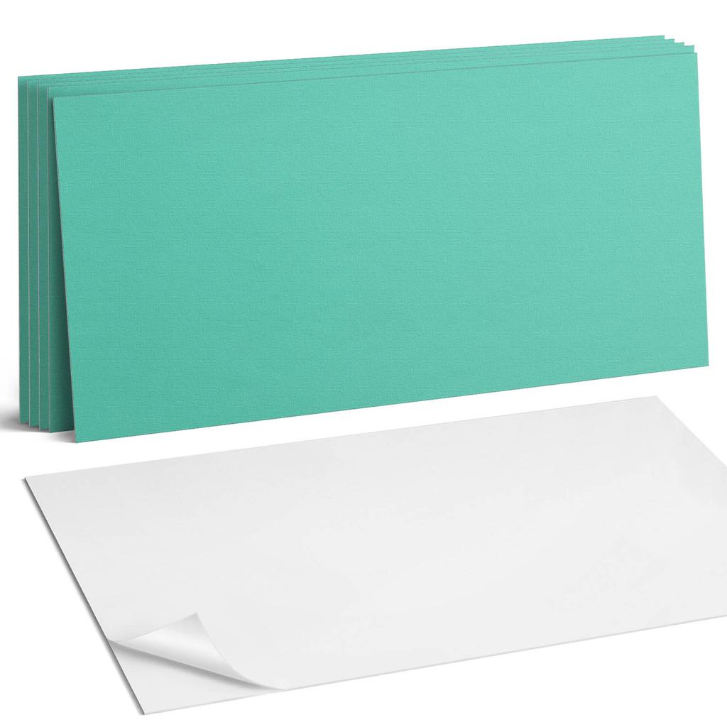 Set of PVC Tiles With Decor for Kitchen or Bathroom Mint Color 6X60X30 Cm