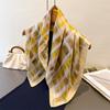 Luxury Printing 70cm Square Scarves Women's Silk Scarf Spring and Summer Bandana Small Neckties Bags Foulard Shawl