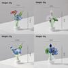 Handmade Glass Mini Flower Ornament Art Glass Artificial Flower With Small Vase Tabletop Decoration For Home Desktop Gift