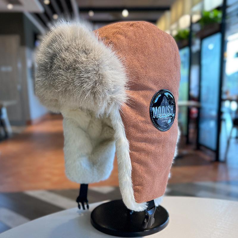 Hat Men's Winter Warm Hat Thickened Ear Protector Cycling Hat Cold-proof Men's Winter Outdoor Middle-aged Women