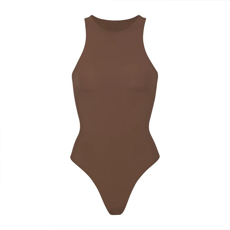 Plus Size Women High Elastic One Piece Bielizna Okrągły Dekolt Wyszczuplający Body Do Jogi Jednolity Przyjazny dla Skóry Shapewear