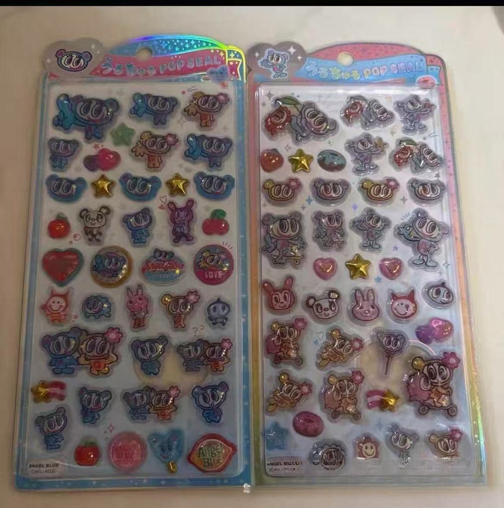 Blue Angel 3D Resin Stickers for Japanese Blue Phone Case - Cute Kawaii DIY Decal Beautiful Toy for Boys and Girls
