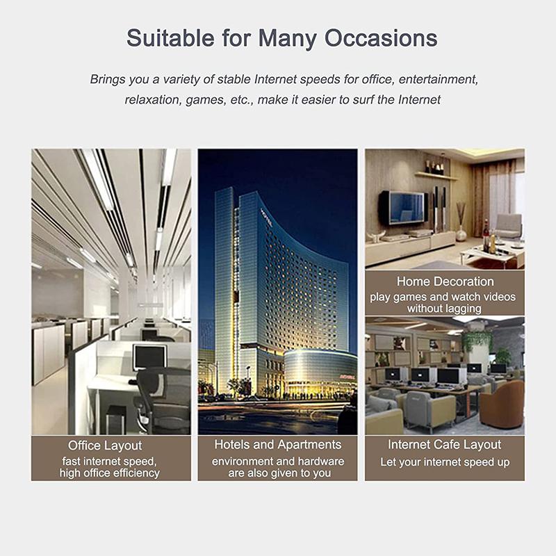 NEW RJ45 Ethernet Splitter Adapter 1 Male to 2 Female LAN Network Splitter Support Cat6 Internet Networking Extension Cord