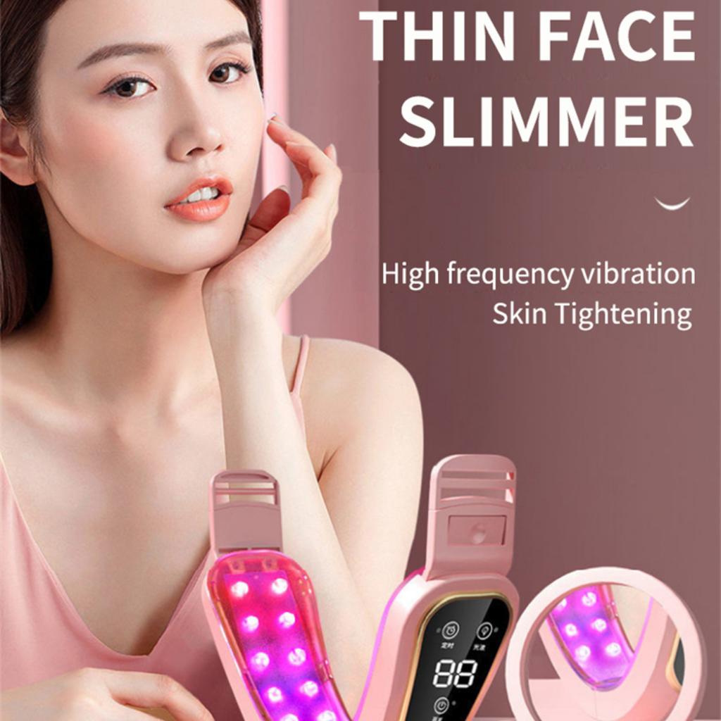 Facial Lifting Device LED Photon Therapy Facial Slimming Vibration Massager Double Chin V-shaped Cheek Lift Face