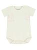 Girls' Short-Sleeved Bodysuit, Ecru, Elephants, Kanz
