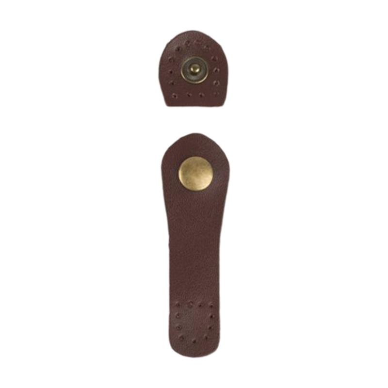 Klamry do torby Praktyczne skórzane zapięcie do torby z otworami do szycia Ręcznie robione guziki-zatrzaski Klamra do portmonetki Akcesoria do torebek DIY