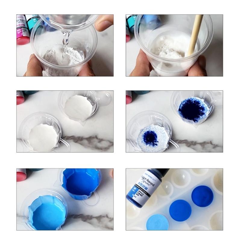 DIY Handmade Mold Color Mixing Pigment 8 Water Based Toner Options for Gypsum Cement Color Mixing Silicone Pigment