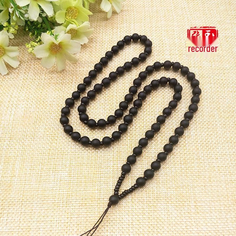 Unisex Handmade Jade Pendant Beaded Necklace Cord