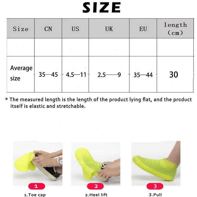 1 Pair Easy to Clean Reusable Rain Gear Fishing Equipment High Elasticity Rainy Day Essentials Non-Slip Hiking Multi-color