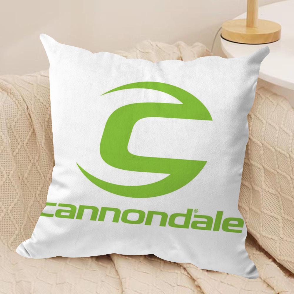 Fashion C-Cannondale Cushion Cover Silky Short Plush Sofa Pillow Cover Hidden Zipper Soft Dustproof Case for Home Decor