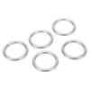 5Pcs 304 Stainless Steel Round O Rings Seamless Multi Purpose Welding Metal O Rings for Marine Boat Equipment Yoga
