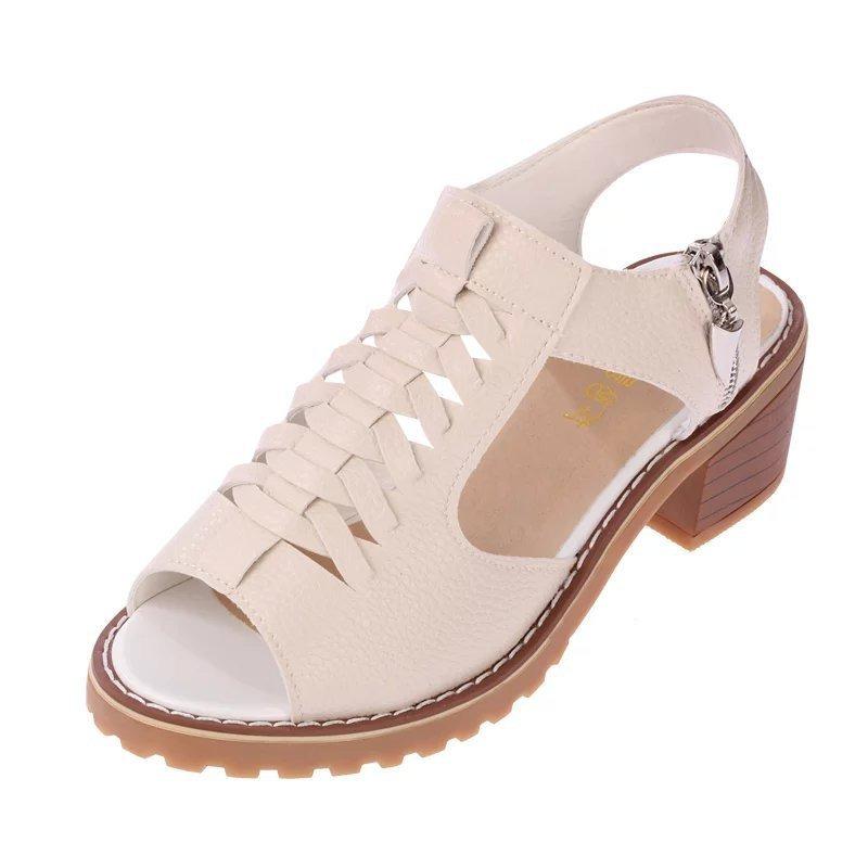 Summer New Color Women's Sandals Side Zipper Fashion Women's Sandals Women's Shoes