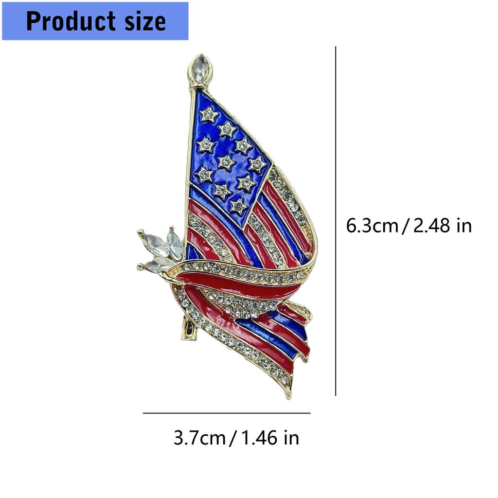 Elegant Alloy Metal Pin Fashionable Flag Theme Jewelry Accessory Multipurpose Wear For Outfits Friendship