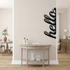 Modern Vertical Welcome Metal Wall Sign Elegant Entryway Decor Housewarming Gift