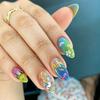 Four Seasons Scenery Nail Art Patch Natural Flower Nail Art Patch Removable Wearable Nail