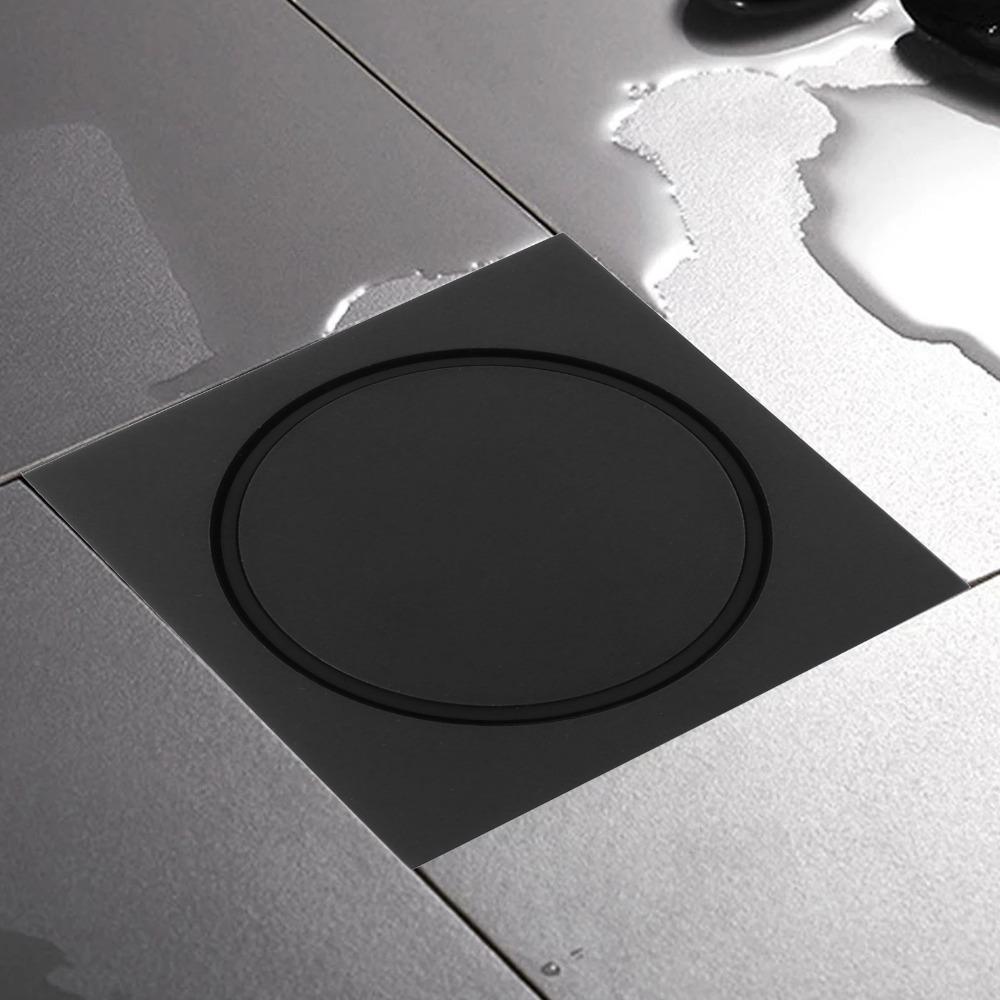 Black Shower Drain Kit Brass Floor Drain Retro Style Floor Drain Strainer  Balcony