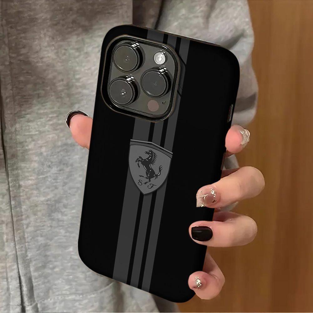 Custodia Lussuosa F-Ferrari-F per Telefono Copertura Protettiva con Logo Ferrari per iPhone 17 16 15 14 13 12 11 Pro Max 7 8Plus XR XS MAX Accessori