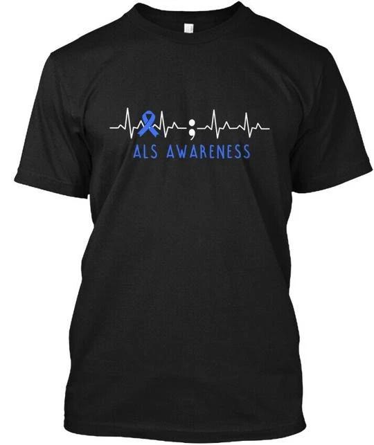 

Heart Beat Als Awareness T shirt Made in the USA Size S to 5XL 2XL