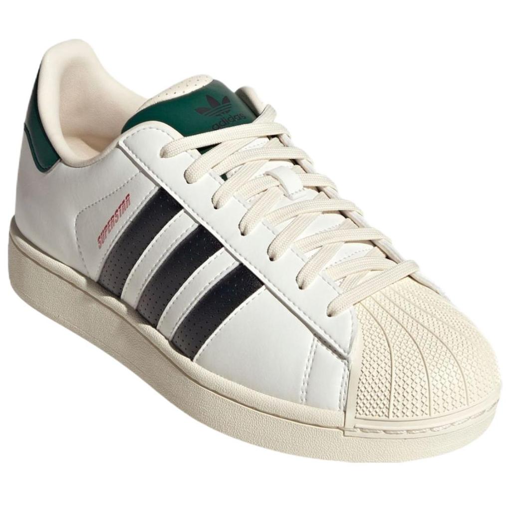 adidas Orijinal Superstar Çok Yönlü Rahat Dayanıklı Düşük Üst Kaykay Ayakkabıları Unisex Spor Ayakkabı Beyaz Siyah Yeşil JP9188