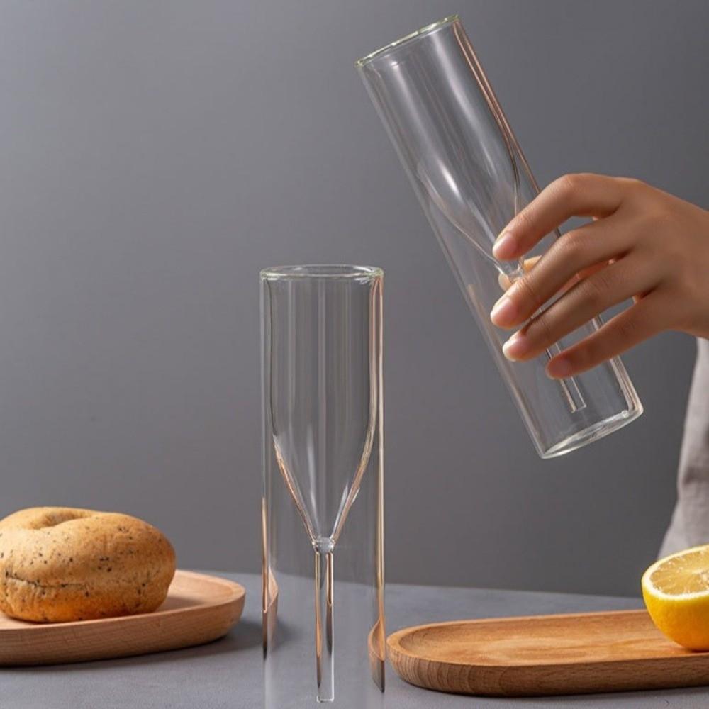 Weinspender Sektgläser doppelwandig Blasen-Weinglas Trinkgeschirr doppelwandige Tasse Hochzeiten