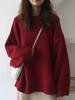 Korean Heavyweight Round Neck Sweater - 2026 Autumn/Winter Loose Knit Wool Pullover