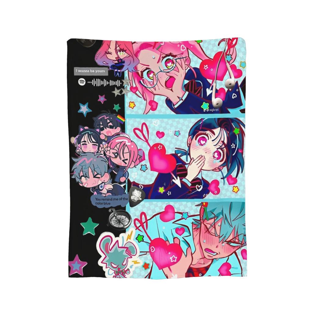 Alien Stage Anime Blanket Flannel Mizi Sua Till Ivan Hyuna Luka Lightweight Throw Blanket for Airplane Travel Bed Rug