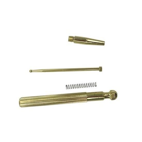 Ear acupressure stick rod pointer spring type beauty device face stainless steel facial massage fascia release round tip position check simple stylish