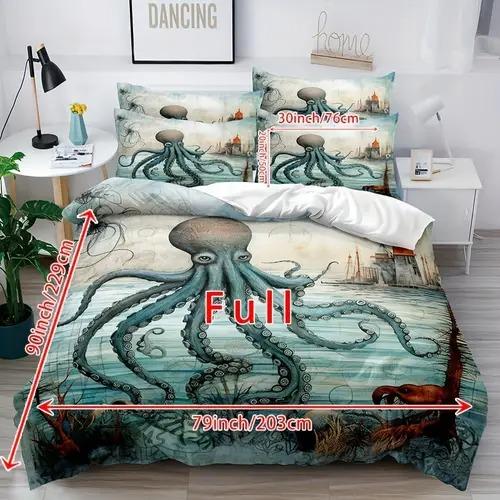 Comforter Octopus With Octopus Pattern Suitable For Children Boys Girls And Adults Soft Comfortable Breathable