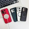 Luxury PU Leather Wireless Charging for Magsafe Magnetic Phone Case for OnePlus 15 13R 13T 13S OnePlus15 Protective Back Cover