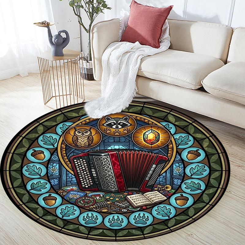 Musicians Legacy Round Area Rug Under Office Chairs Bedroom Living Room Home Decor