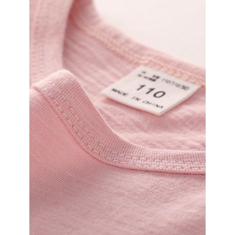 Slub Cotton Crew Neck Light Breathable Solid Color Ins Short Sleeve