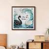 The Love of The Swan Full 5D DIY Pearl Gem Art Diamond Painting Kits for Adults/Beginners Gift Idea Home Decor 15.7x15.7in
