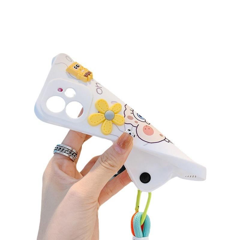 Applicable To Huawei P80 Mobile Phone Case Cartoon NOVA15 Cute SpongeBob SquarePants Fat Big Star Glory 600 Hand Rope