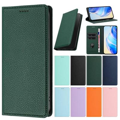 Leather Case For Honor X5B Plus X6A X6B X6S X7A X7B X7C X8A X8B X8C X9A X9B X9C Smart 4G 5G Fashion Auto Closing Card Slot Wallet Flip Cover Casing