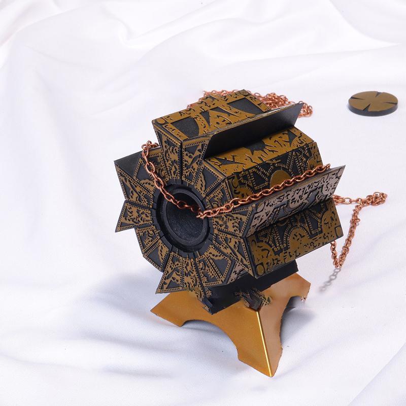 Hellraiser Puzzle Box Puzzle Cube Detachable With Base Deformation Puzzle Lock Box Decoration Terror Figures Film Serie Cube